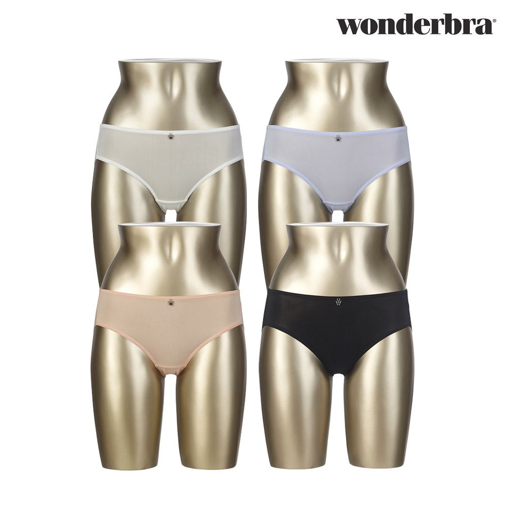 [Wonderbra] 원더브라 데일리 팬티 3+1종 블루+아이보리+베이지+블랙