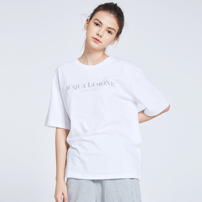 [아쿠아리모네] 로고 티셔츠 화이트 AQCTS0N01T(WH)
